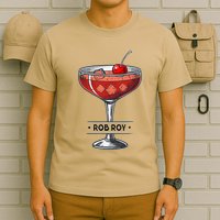 Vintage Cocktail Illustration Featuring Rob Roy T-Shirt