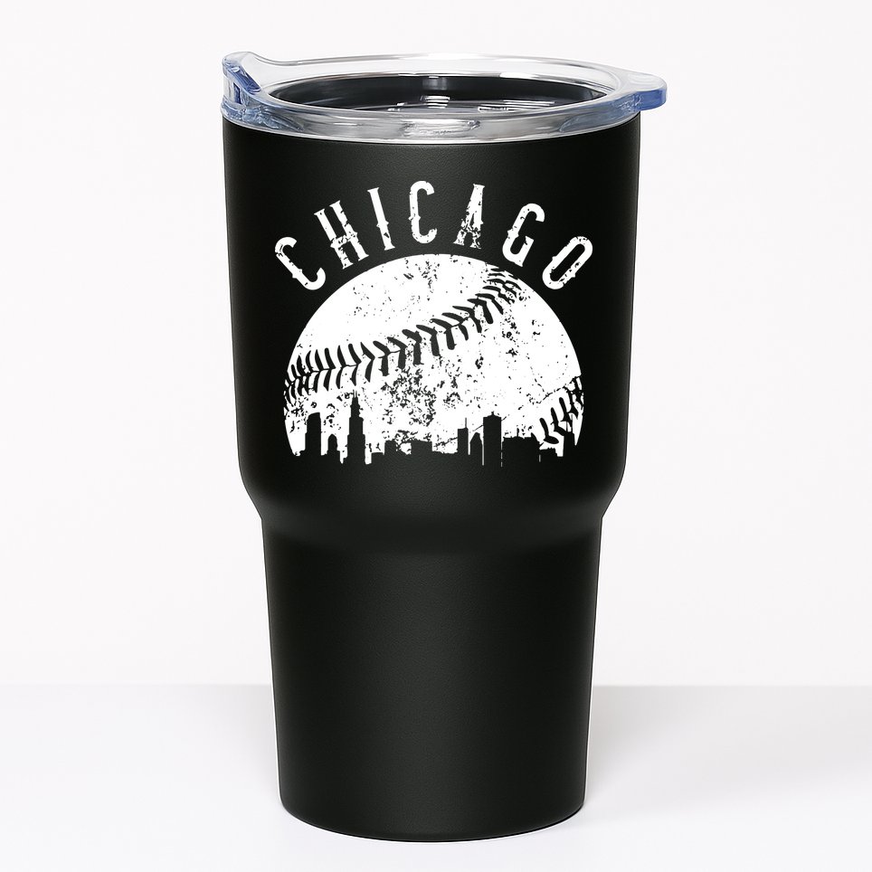 Vintage Chicago Illinois Skyline Apparel Tumbler