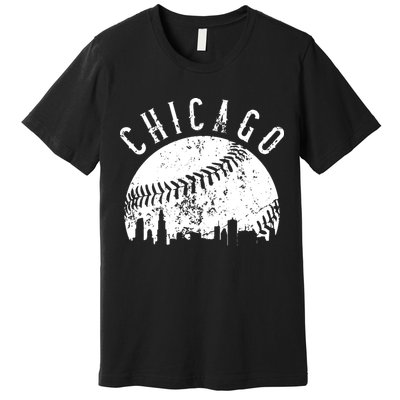 Vintage Chicago Illinois Skyline Apparel Premium T-Shirt