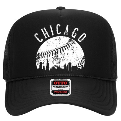Vintage Chicago Illinois Skyline Apparel Trucker Hat