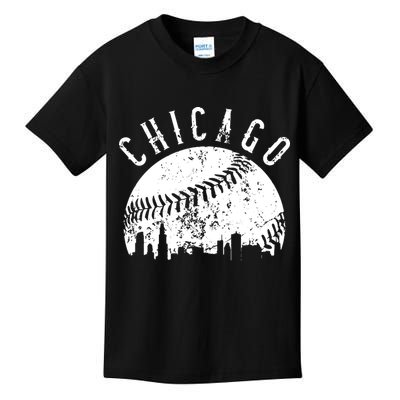 Vintage Chicago Illinois Skyline Apparel Kids T-Shirt