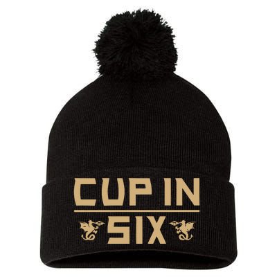 Vegas Cup In Six Pom Pom 12in Knit Beanie