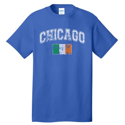 Vintage Chicago Irish Flag St Patricks Day Chirish Gift Tall T-Shirt