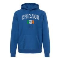 Vintage Chicago Irish Flag St Patricks Day Chirish Gift Premium Hoodie