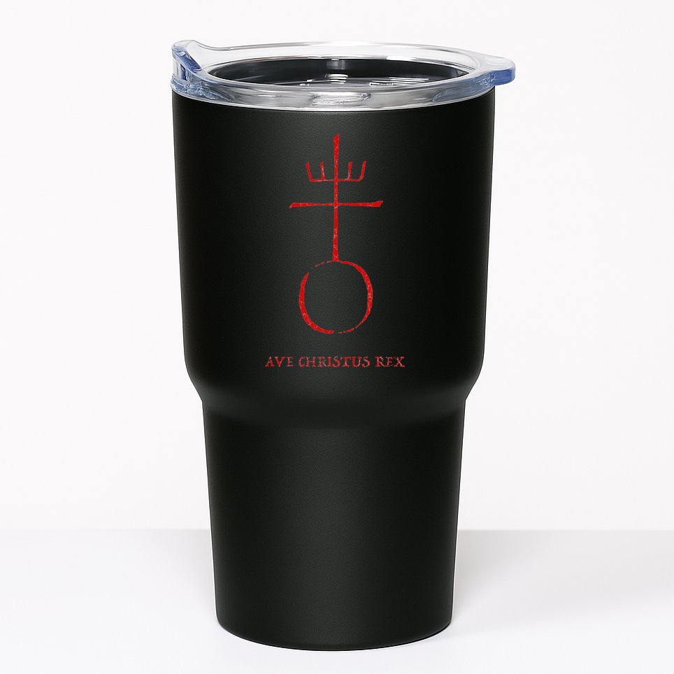 Vintage Christ Is King Ave Christus Rex Jesus Christian Tumbler