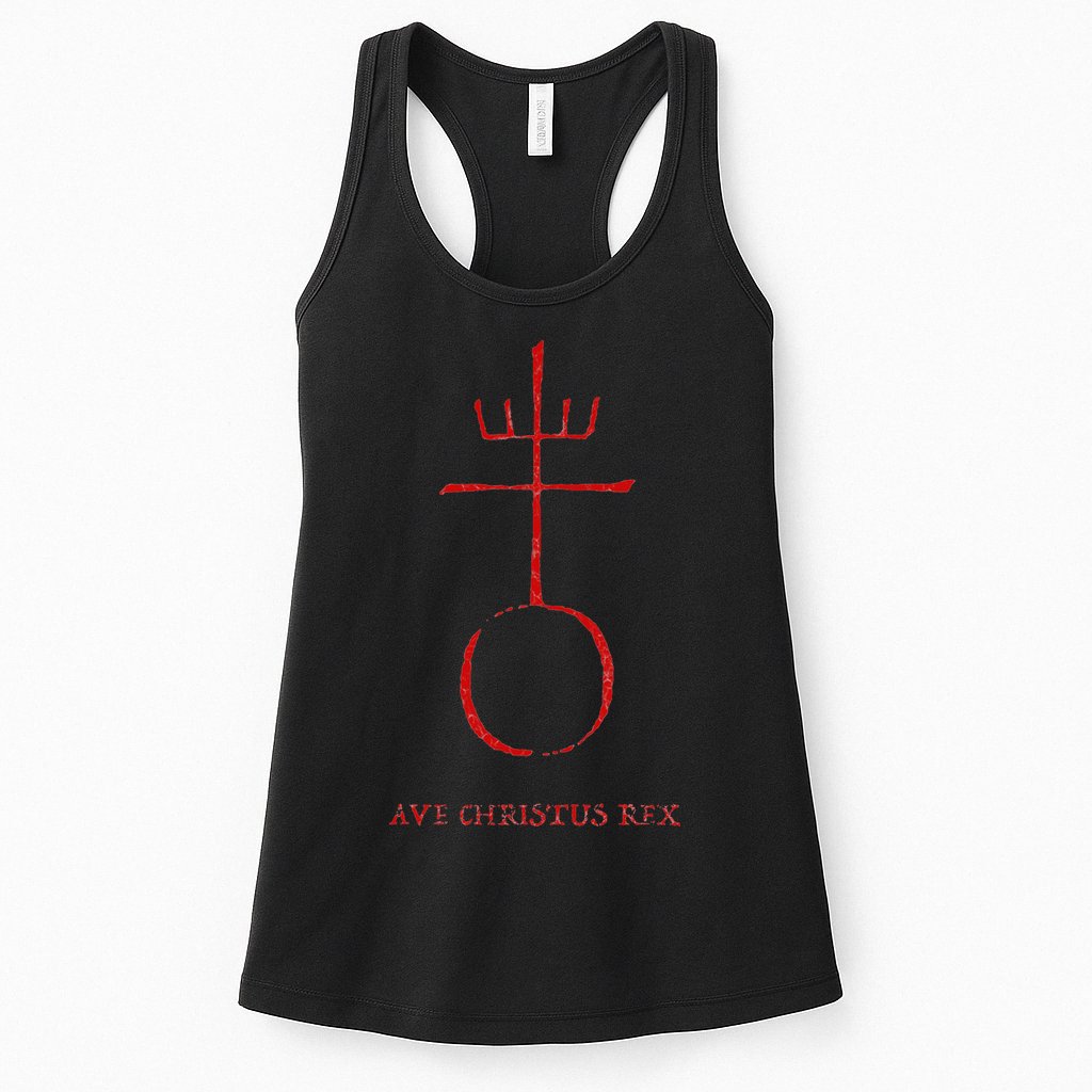 Vintage Christ Is King Ave Christus Rex Jesus Christian Womens Tank Top