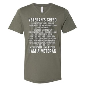 Veteran's Creed I'm A Veteran V-Neck T-Shirt