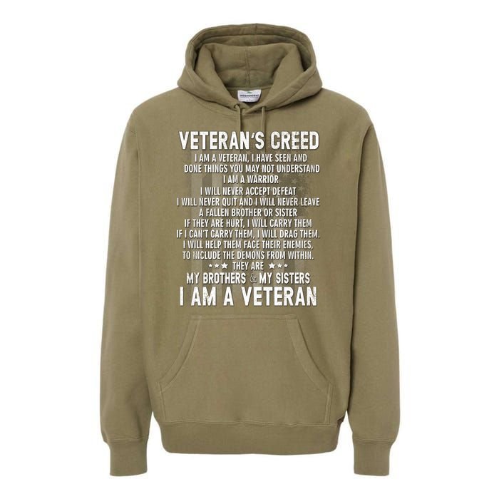 Veteran's Creed I'm A Veteran Premium Hoodie