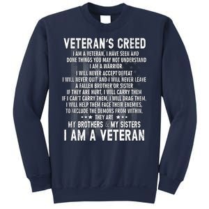 Veteran's Creed I'm A Veteran Sweatshirt