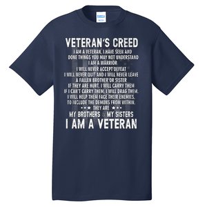 Veteran's Creed I'm A Veteran Tall T-Shirt