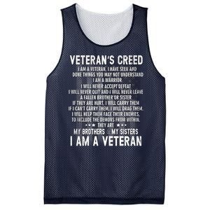 Veteran's Creed I'm A Veteran Mesh Reversible Basketball Jersey Tank