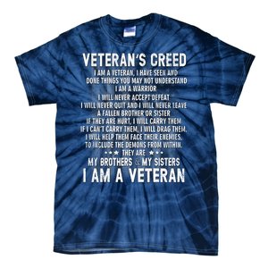 Veteran's Creed I'm A Veteran Tie-Dye T-Shirt