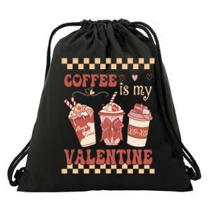 Valentine Coffee Is My Valentine Ugly Sweater Drawstring Bag