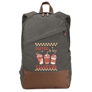 Valentine Coffee Is My Valentine Ugly Sweater Cotton Canvas Backpack