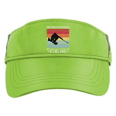 Vintage Curling Introverted But Willing To Discuss Curling Meaningful Gift Adult Drive Performance Visor