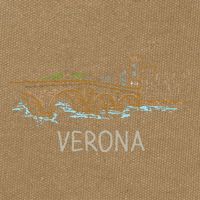 Verona City Italy Souvenir Gift Cotton Canvas Backpack