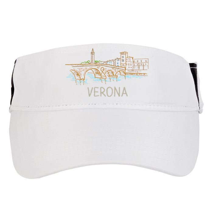 Verona City Italy Souvenir Gift Adult Drive Performance Visor