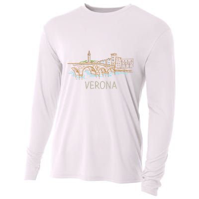 Verona City Italy Souvenir Gift Cooling Performance Long Sleeve Crew