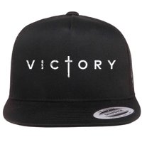 Victory Cross Jesus Christian Religious Faith Flatbill Hat