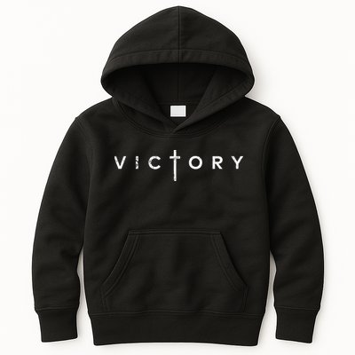 Victory Cross Jesus Christian Religious Faith Kids Hoodie