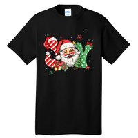 Vintage Christmas Joy Funny Santa Claus Face Xmas Santa Hat  Tall T-Shirt