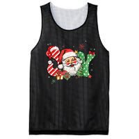 Vintage Christmas Joy Funny Santa Claus Face Xmas Santa Hat  Mesh Reversible Basketball Jersey Tank