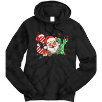 Vintage Christmas Joy Funny Santa Claus Face Xmas Santa Hat  Tie Dye Hoodie