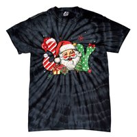 Vintage Christmas Joy Funny Santa Claus Face Xmas Santa Hat  Tie-Dye T-Shirt