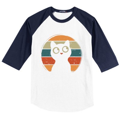 Vintage Cat Kittens Retro Gift Baseball Sleeve Shirt