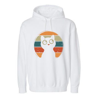 Vintage Cat Kittens Retro Gift Garment-Dyed Fleece Hoodie