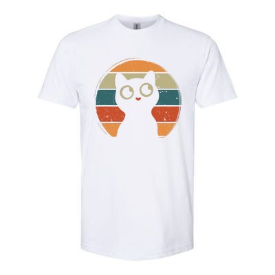 Vintage Cat Kittens Retro Gift Softstyle CVC T-Shirt