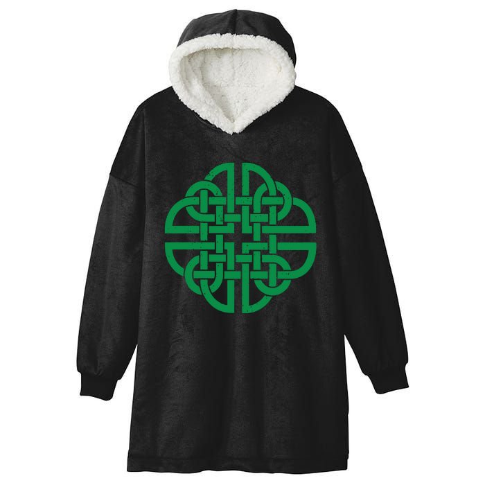 Vintage Celtic Knot Shield St. Patrick's Day Hooded Wearable Blanket