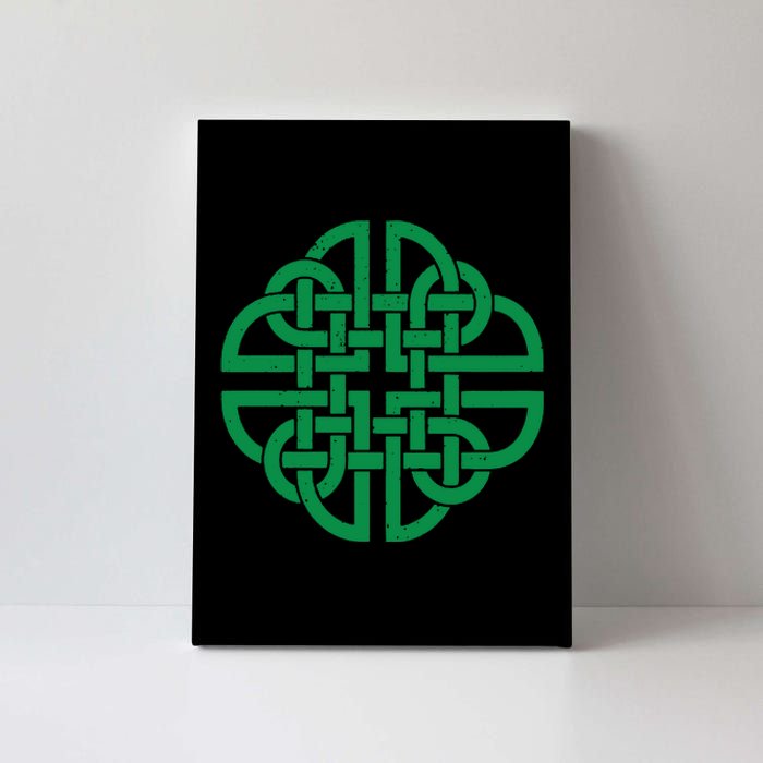 Vintage Celtic Knot Shield St. Patrick's Day Canvas