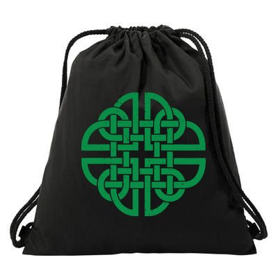 Vintage Celtic Knot Shield St. Patrick's Day Drawstring Bag