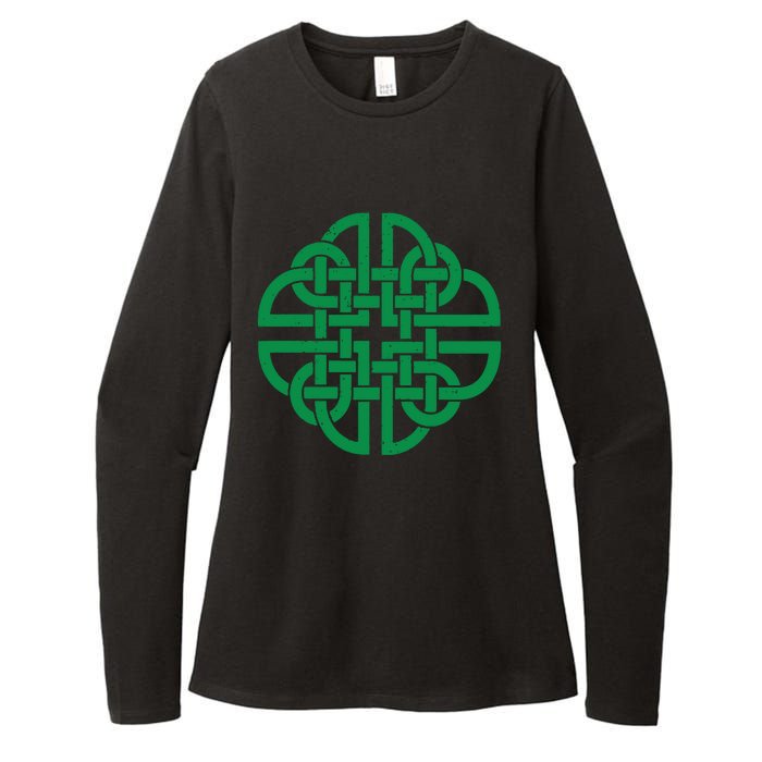 Vintage Celtic Knot Shield St. Patrick's Day Womens CVC Long Sleeve Shirt