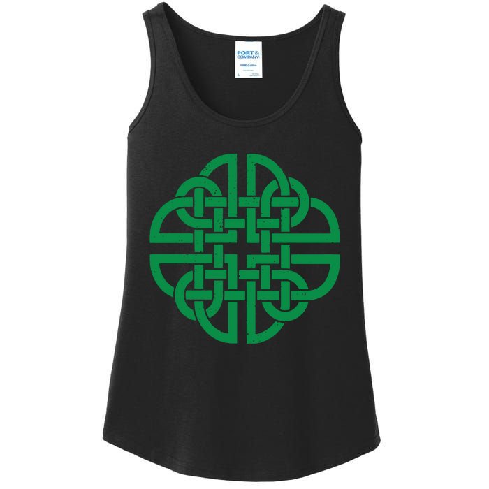 Vintage Celtic Knot Shield St. Patrick's Day Ladies Essential Tank