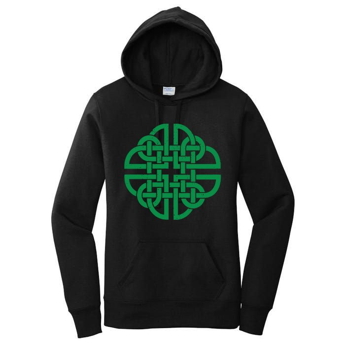 Vintage Celtic Knot Shield St. Patrick's Day Women's Pullover Hoodie