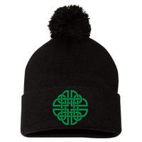 Vintage Celtic Knot Shield St. Patrick's Day Pom Pom 12in Knit Beanie