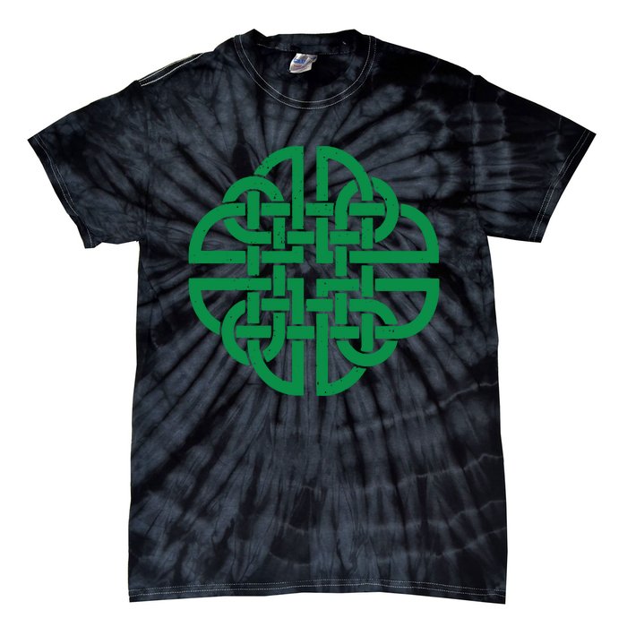 Vintage Celtic Knot Shield St. Patrick's Day Tie-Dye T-Shirt