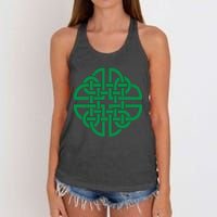 Vintage Celtic Knot Shield St. Patrick's Day Women's Knotted Racerback Tank