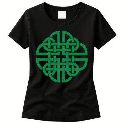 Vintage Celtic Knot Shield St. Patrick's Day Womens T-Shirt