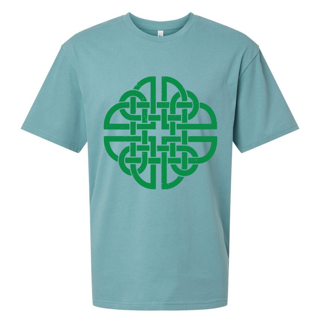 Vintage Celtic Knot Shield St. Patrick's Day Sueded Cloud Jersey T-Shirt