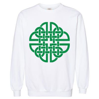 Vintage Celtic Knot Shield St. Patrick's Day Garment-Dyed Sweatshirt