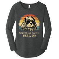 Vintage Cavalier King Charles Spaniel Dad Dog FatherS Day Women's Perfect Tri Tunic Long Sleeve Shirt