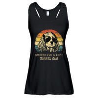 Vintage Cavalier King Charles Spaniel Dad Dog FatherS Day Ladies Essential Flowy Tank