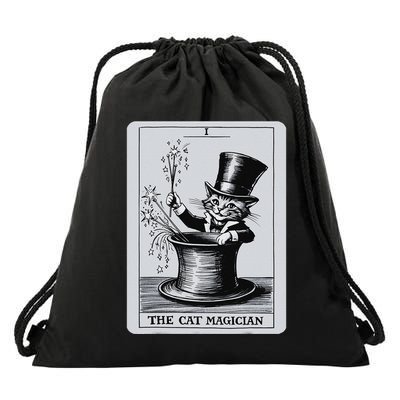 Vintage Cat Lovers Tarot Card Kitten Tarot Card The Magician Drawstring Bag