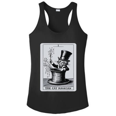 Vintage Cat Lovers Tarot Card Kitten Tarot Card The Magician Ladies PosiCharge Competitor Racerback Tank