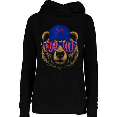 Vintage Cubs Last Name Pride Cubs Name Style Distressed Womens Funnel Neck Pullover Hood