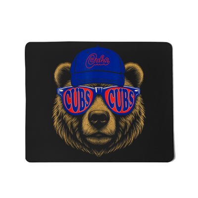 Vintage Cubs Last Name Pride Cubs Name Style Distressed Mousepad