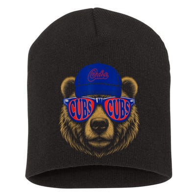 Vintage Cubs Last Name Pride Cubs Name Style Distressed Short Acrylic Beanie